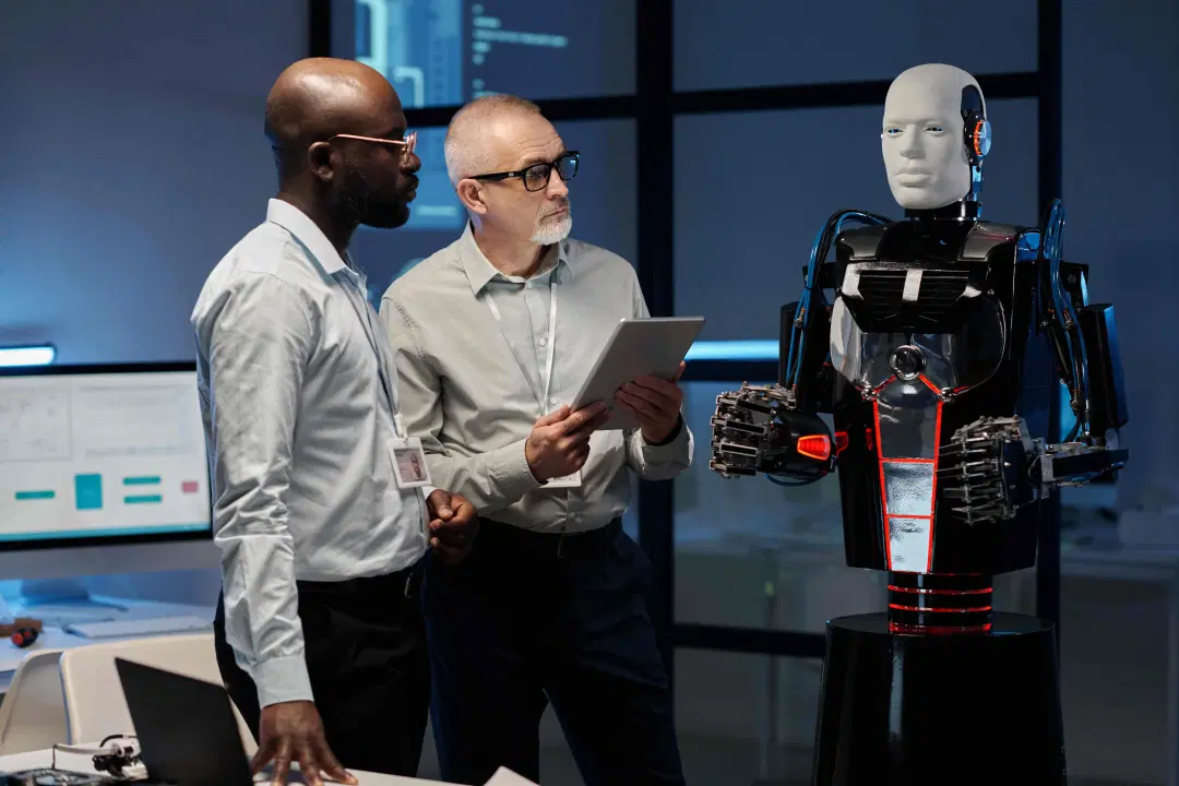 AI robot engineer representing The AI Cowboys technology expertise