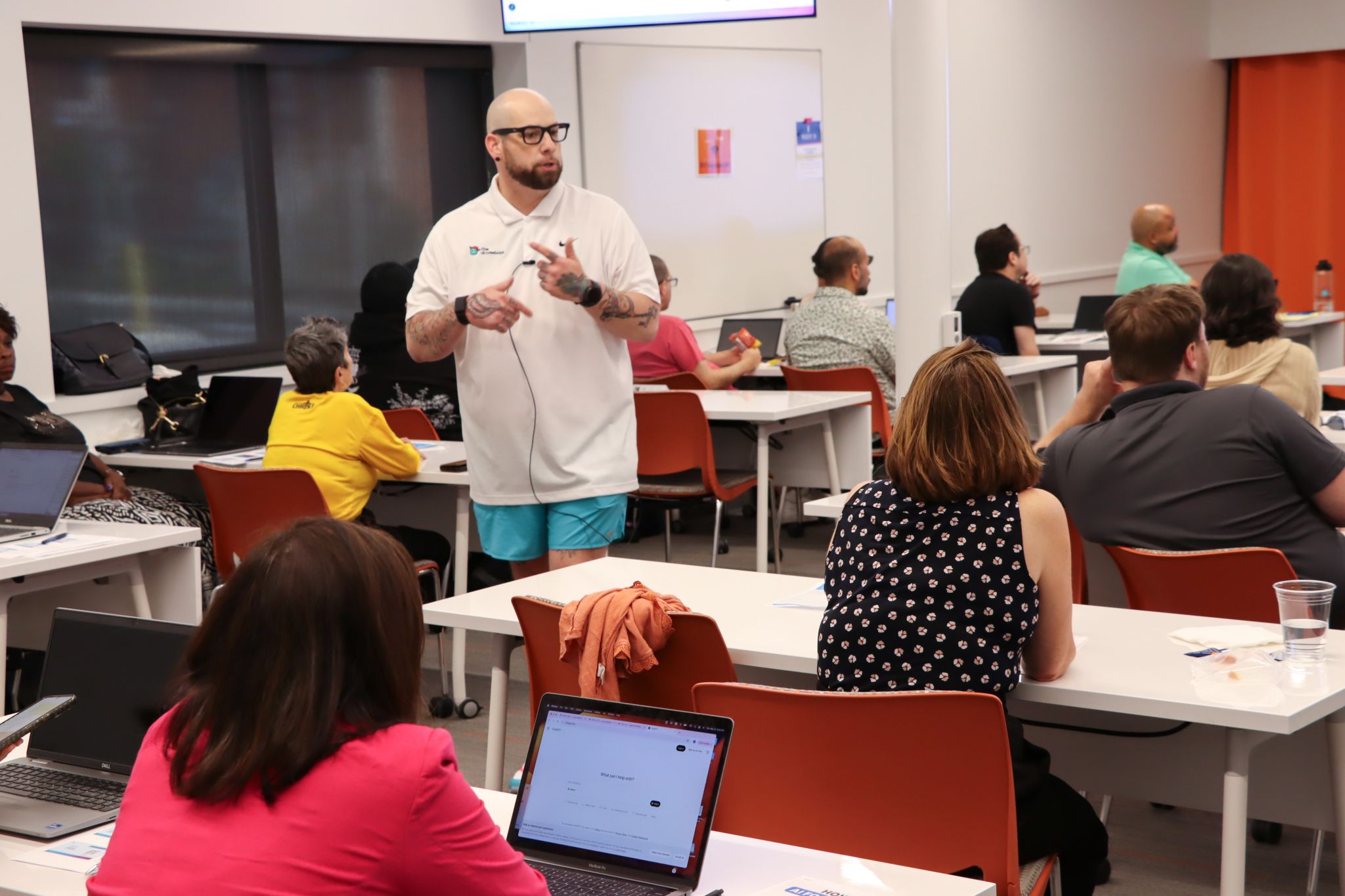 Volunteer Person Helping People With Smile