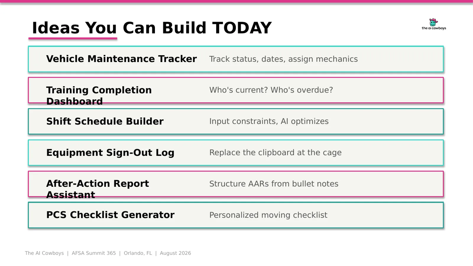 Vibe Coding AI Solutions workshop slides, slide 17 of 21
