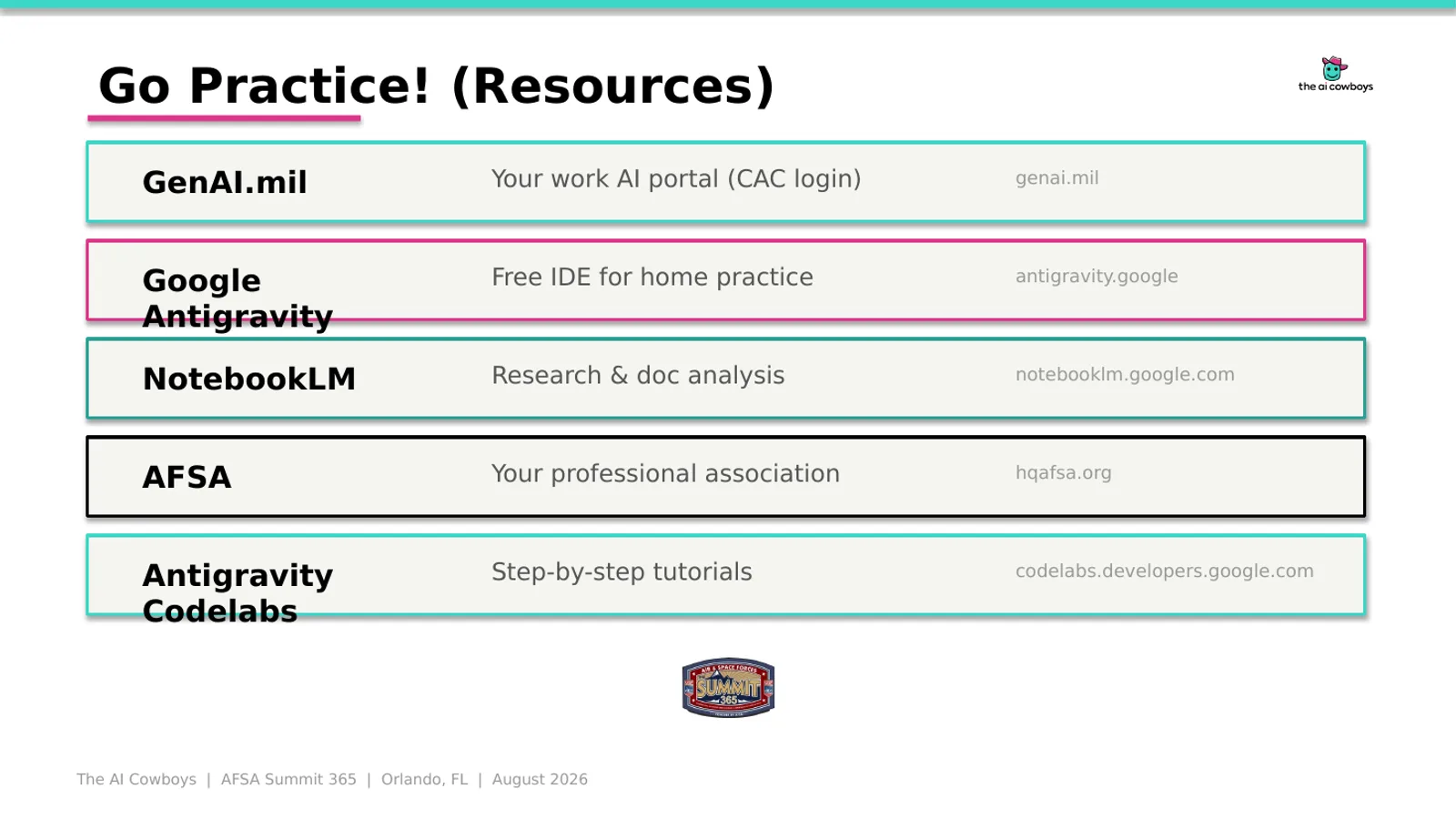 Vibe Coding AI Solutions workshop slides, slide 20 of 21