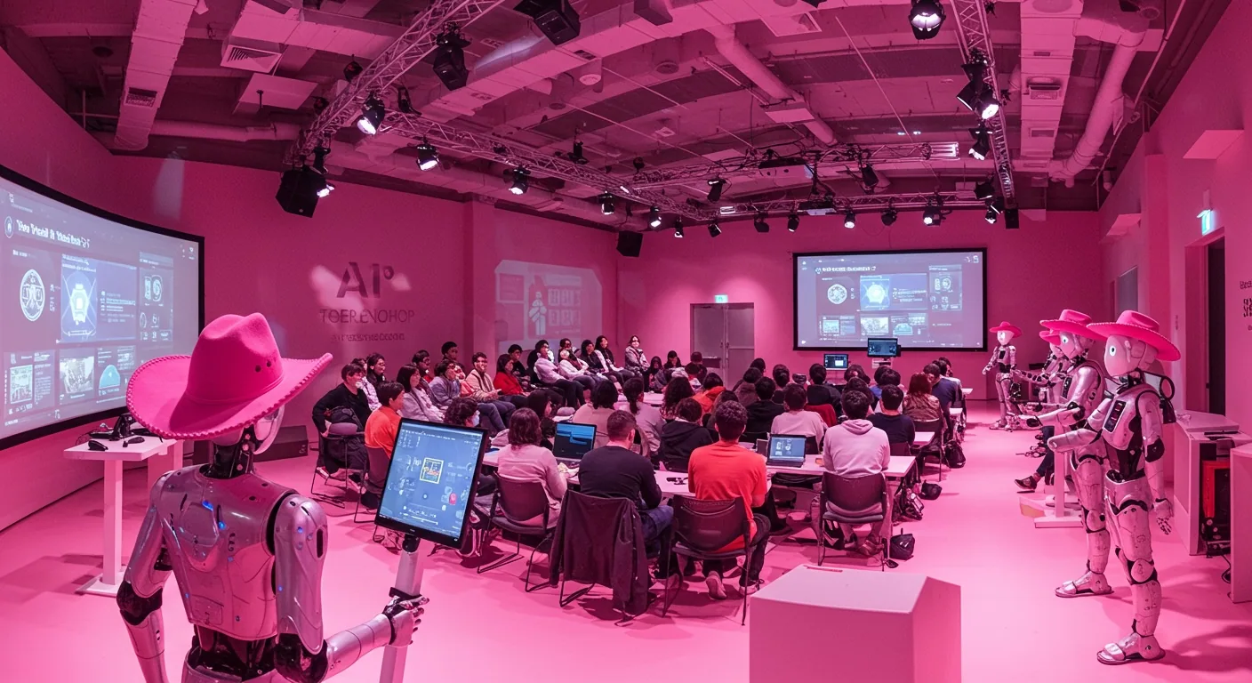 Participants at an AI Cowboys hands-on workshop